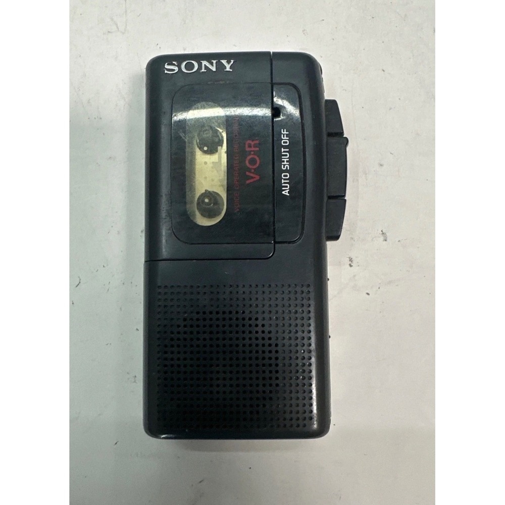 Sony M-507V Microcassette Corder VOR Handheld Voice Recorder Black Made in Japan